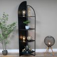 Shelving Unit - Black Metal - Corner