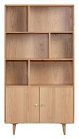 Jenson Oak Bookcase with Cupboard
