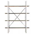 Kerala Shelving Unit - Open - Clear Glass with Silver Metal