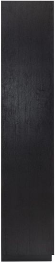 Oakura Black Oak Bookcase with Cupboard - LH