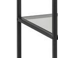 Seaford Shelving Unit - Small Open - Clear Glass and Black Metal