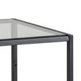 Seaford Shelving Unit - Small Open - Clear Glass and Black Metal