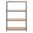 Seaford Shelving Unit - Short Open - Oak and Black Metal
