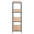 Seaford Shelving Unit - Short Open - Oak and Black Metal