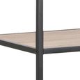 Seaford Bookshelf - Tall Open - Sonoma Oak and Black Metal