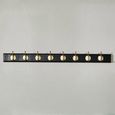 Edgy Coat Rack - Set of 2 - 8 Hooks - Black
