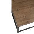 Coffee Table - Square - Low - Brown and Black - Wood and Metal