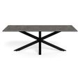 Heaven Coffee Table - Black Ceramic - with Star Legs