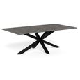 Heaven Coffee Table - Black Ceramic - with Star Legs
