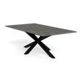 Heaven Coffee Table - Black Ceramic - with Star Legs