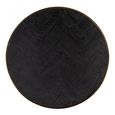 Blackbone Black Round 2 Tier Coffee Tables with Gold Trim