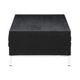Clearance - Geo Black Painted Mirrored Mango Wood 2 Drawer Storage Coffee Table with Chrome Base thumbnail 4