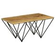 Clearance - Cosgrove Rectangle Coffee Table Black Metal Hairpin Legs Mango Wood thumbnail 2