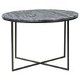 Clearance - The Glam Home Black Marble Top Round Coffee Table thumbnail 2