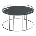 Clearance - Torrance Silver Glass and Round Coffee Table thumbnail 2