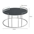 Clearance - Torrance Silver Glass and Round Coffee Table thumbnail 3