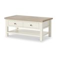 Modern Storage Coffee Table - White Painted