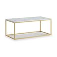 Marmora Coffee Table - White Marble & Gold