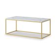 Marmora Coffee Table - White Marble & Gold