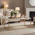 Marmora Coffee Table - White Marble & Gold