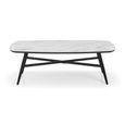 Caruso Coffee Table - 130cm - White Marble Effect