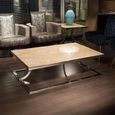 Clearance - Aurora Coffee Table - Marble with Stainless Steel Base - Variation Available - B187