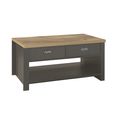 Highgate Coffee Table - 2 Drawer - Dark Grey Painted