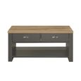 Highgate Coffee Table - 2 Drawer - Dark Grey Painted
