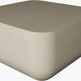 Mallory Flat Top Square Coffee Table - Pitted Linen