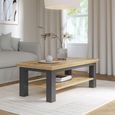 Pontypool Coffee Table - Large - Dark Grey and Light Oak