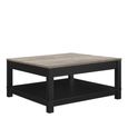 Carver Coffee Table - Weathered Oak & Black - 5047196PCOMUK