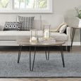 Owen Retro Coffee Table - Round - Grey Oak - 3615307COMUK