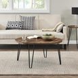 Owen Retro Coffee Table - Round - Walnut - 3615222COMUK