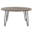 Owen Retro Coffee Table - Round - Grey Oak - 3615307COMUK