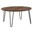 Owen Retro Coffee Table - Round - Walnut - 3615222COMUK
