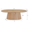 Novero Coffee Table - Oval - Large - Natural Oak