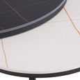 Ferrante Coffee Tables - Set of 2 - Round - White and Black Sintered Stone
