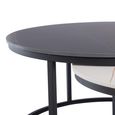 Ferrante Coffee Tables - Set of 2 - Round - White and Black Sintered Stone