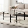 Allessi Coffee Table - Clear Glass and Chrome - Octagonal