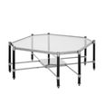Allessi Coffee Table - Clear Glass and Chrome - Octagonal