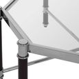 Allessi Coffee Table - Clear Glass and Chrome - Octagonal