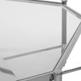 Allessi Coffee Table - Clear Glass and Chrome - Octagonal