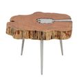 Almora Coffee Table - Log - Acacia Wood and Metal