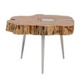 Almora Coffee Table - Log - Acacia Wood and Metal