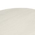 Patrice Fluted Coffee Table - Oval - Off White - Mango Wood