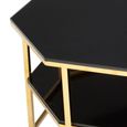 Arezzo Coffee Table - Black Glass and Gold Metal
