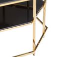 Arezzo Coffee Table - Black Glass and Gold Metal
