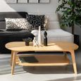 Coffee Table - Oval - Large - Natural - Bamboo Wood