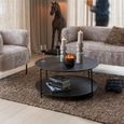 Coffee Table - Round - Small - Dark Brown - Metal