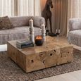 Puzzle Coffee Table - Square - Large - Natural - Teak Wood